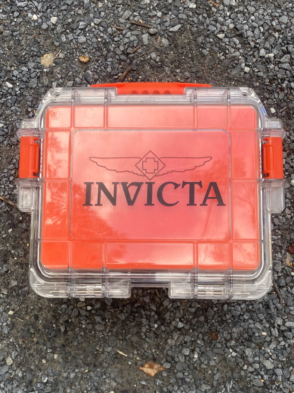 Invicta Transparent Orange Impact Dive Watch Case CASE ONLY NO FOAM CUSHIONS